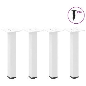 Patas para mesa de centro (4 unidades), color blanco, 42-44 cm