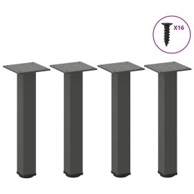 Patas para mesa de centro (4 unidades), antracita, 42-44 cm