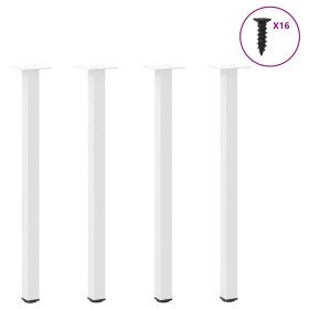 Patas para consola (4 unidades), color blanco, 72-74 cm, acero