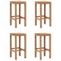 Taburetes de barra de cocina 4 unidades madera maciza de teca en Taburetes de cocina | Comprar online en Foro24