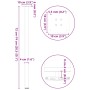 Patas para mesa consola 4 unidades acero natural 72-74 cm Acero