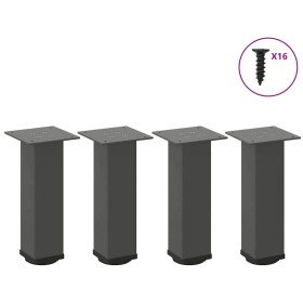 Patas para mesa de centro (4 unidades), antracita, 30-32 cm