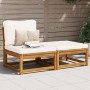 Set de muebles para jardín 3 piezas con cojines madera acacia