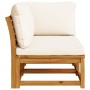 Set de muebles de jardín 2 piezas con cojines madera acacia