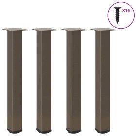 Patas para mesa consola 4 unidades acero natural 72-74 cm Acero