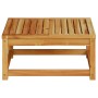 Mesa de jardín madera maciza de acacia 63x63x30 cm