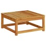 Mesa de jardín madera maciza de acacia 63x63x30 cm