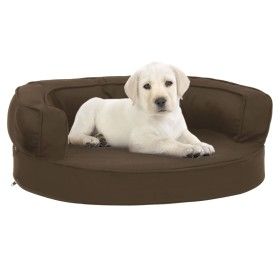 Ergonomische Hundebettmatratze in Leinenoptik braun 60x42cm von vidaXL, Betten für Hunde - Ref: Foro24-171301, Preis: 45,18 €...