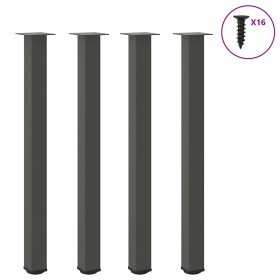 Patas para mesa de bar (4 unidades), antracita, 110-112 cm