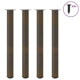 Patas para mesa de bar 4 unidades acero natural 110-112 cm Acero