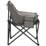 Sillas de camping con bolsillo plegables 2 unidades gris