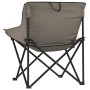 Sillas de camping con bolsillo plegables 2 unidades gris