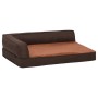 Brown linen look ergonomic dog bed mattress 60x42cm by vidaXL, Beds for dogs - Ref: Foro24-171340, Price: 48,51 €, Discount: %