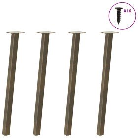 Patas para mesa consola 4 unidades acero natural 72 cm acero