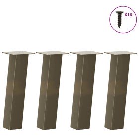 Patas para mesa de centro 4 unidades de acero natural 30 cm