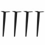 Patas cónicas para mesa de centro (4 unidades), color negro, 30-31 cm, acero en Patas para mesas | Comprar online en Foro24