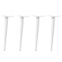Patas para mesa de centro cónicas (4 unidades), color blanco, 42-43 cm, acero en Patas para mesas | Comprar online en Foro24