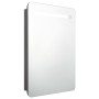 Bathroom cabinet with LED mirror glossy gray 60x11x80 cm by vidaXL, bathroom vanities - Ref: Foro24-326506, Price: 125,99 €, ...