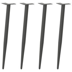 Patas de consola forma cónica 4 unidades antracita 72-73 cm