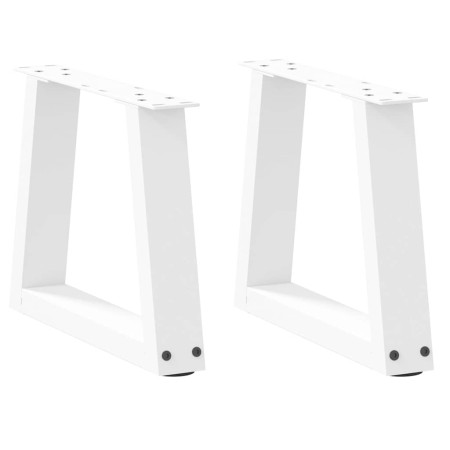 Patas para mesa de centro en forma de V (2 unidades), color blanco, 30 x (30-31,3) cm, acero en Patas para mesas | Comprar onlin