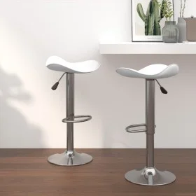 Küchenhocker 2 Stk. Chromstahl, weißes Kunstleder von vidaXL, Küchenhocker - Ref: Foro24-335089, Preis: 97,60 €, Rabatt: %