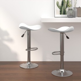 Küchenhocker 2 Stk. Chromstahl, weißes Kunstleder von vidaXL, Küchenhocker - Ref: Foro24-335089, Preis: 99,43 €, Rabatt: %