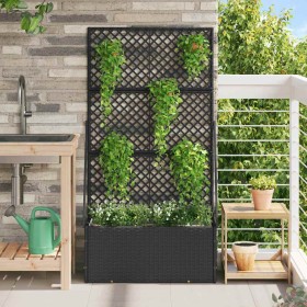 Jardinera Negro 70 x 30 x 135 cm Metal