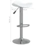 Kitchen stool 2 pcs chrome steel white artificial leather by vidaXL, Kitchen stools - Ref: Foro24-335089, Price: 97,60 €, Dis...
