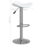 Küchenhocker 2 Stk. Chromstahl, weißes Kunstleder von vidaXL, Küchenhocker - Ref: Foro24-335089, Preis: 99,43 €, Rabatt: %