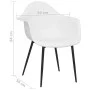 Esszimmerstühle 2 Einheiten, weißes PP von vidaXL, Essstühle - Ref: Foro24-338073, Preis: 139,34 €, Rabatt: %