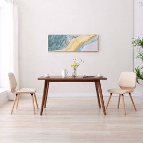Sillas de comedor 2 unidades cuero sintético crema Sillas de comedor 2 unidades cuero sintético crema