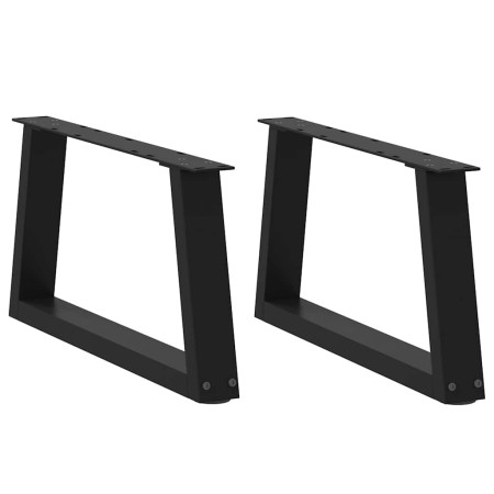 Patas para mesa de centro en forma de V (2 unidades), color negro, 60 x (30-31,3) cm, acero en Patas para mesas | Comprar online