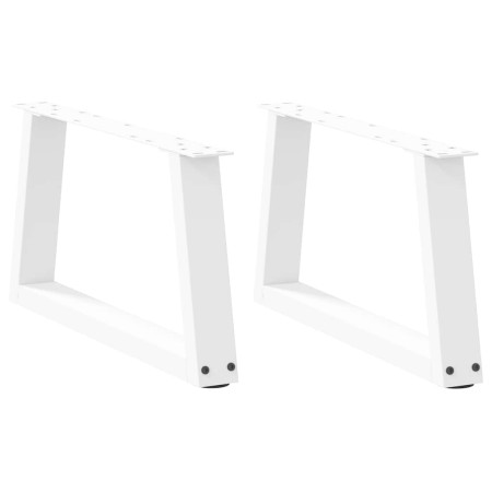 Patas para mesa de centro en forma de V (2 unidades), color blanco, 60 x (30-31,3) cm, acero en Patas para mesas | Comprar onlin