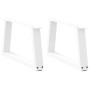 Patas para mesa de centro en forma de V (2 unidades), color blanco, 60 x (30-31,3) cm, acero en Patas para mesas | Comprar onlin