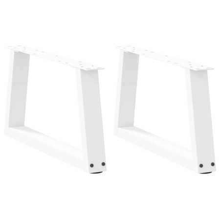 Patas para mesa de centro en forma de V (2 unidades), color blanco, 70 x (30-31,3) cm, acero en Patas para mesas | Comprar onlin