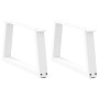 Patas para mesa de centro en forma de V (2 unidades), color blanco, 70 x (30-31,3) cm, acero en Patas para mesas | Comprar onlin