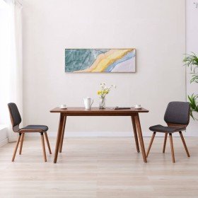 Sillas de comedor 2 unidades tela gris oscuro Sillas de comedor 2 unidades tela gris oscuro