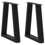 Patas para mesa de centro en forma de V (2 unidades), color negro, 28 x (42-43,3) cm, acero en Patas para mesas | Comprar online