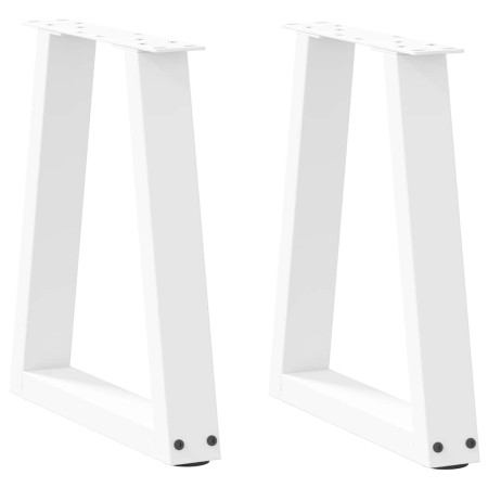 Patas para mesa de centro en forma de V (2 unidades), color blanco, 28 x (42-43,3) cm, acero en Patas para mesas | Comprar onlin
