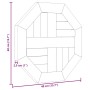 Tablero de mesa octogonal de madera maciza de teca 40x40x2,5 cm