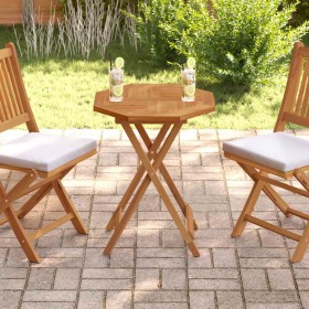 Tablero de mesa octogonal de madera maciza de teca 60x60x2,5 cm