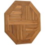 Tablero de mesa octogonal de madera maciza de teca 60x60x2,5 cm
