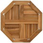Tablero de mesa octogonal de madera maciza de teca 60x60x2,5 cm