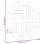 Tablero de mesa octogonal de madera maciza de teca 60x60x2,5 cm