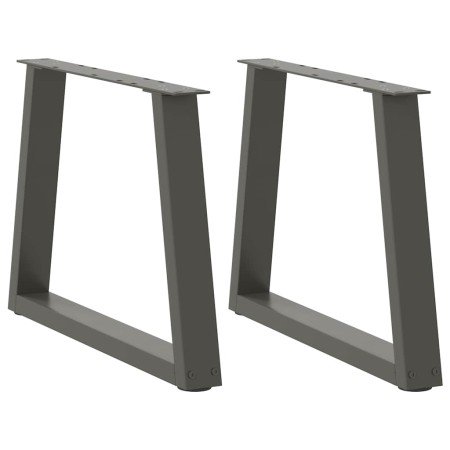 Patas para mesa de centro en forma de V (2 unidades), antracita, 60 x (42-43,3) cm, acero en Patas para mesas | Comprar online e