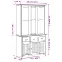 BODO hohes Sideboard aus massivem weißem Kiefernholz 115,5 x 43 x 200,5 cm von vidaXL, Sideboards - Ref: Foro24-3206451, Prei...