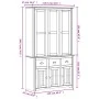 Aparador alto BODO madera pino blanco marrón 115,5x43x200,5 cm by vidaXL, Sideboards - Ref: Foro24-3206452, Price: 521,04 €, ...