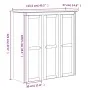 Aparador alto BODO madera pino blanco marrón 115,5x43x200,5 cm by vidaXL, Sideboards - Ref: Foro24-3206452, Price: 521,04 €, ...