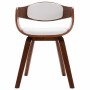 Sillas de comedor 2 unidades madera curvada y cuero sintético