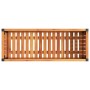 Jardinera de madera maciza de acacia y acero 80x30x27,5 cm
